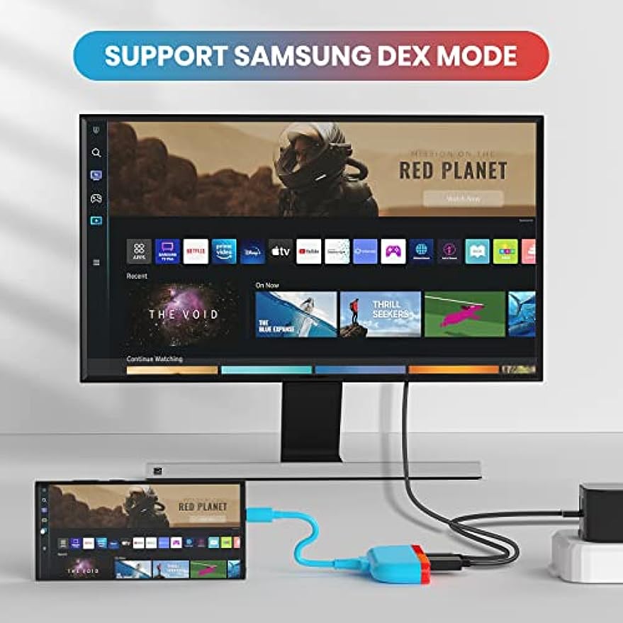 Steam Deck TV Portable Travel PD Charging Dock for Nintendo Switch OLED/Steam Deck/Samsung DeX