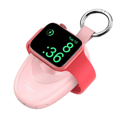 NEWDERY Watch Charger For Apple 8/7/6/5/4/3/2/SE/Ultra Portable Magnetic Wireless iWatch Charger Keychain Power Bank1400mAh